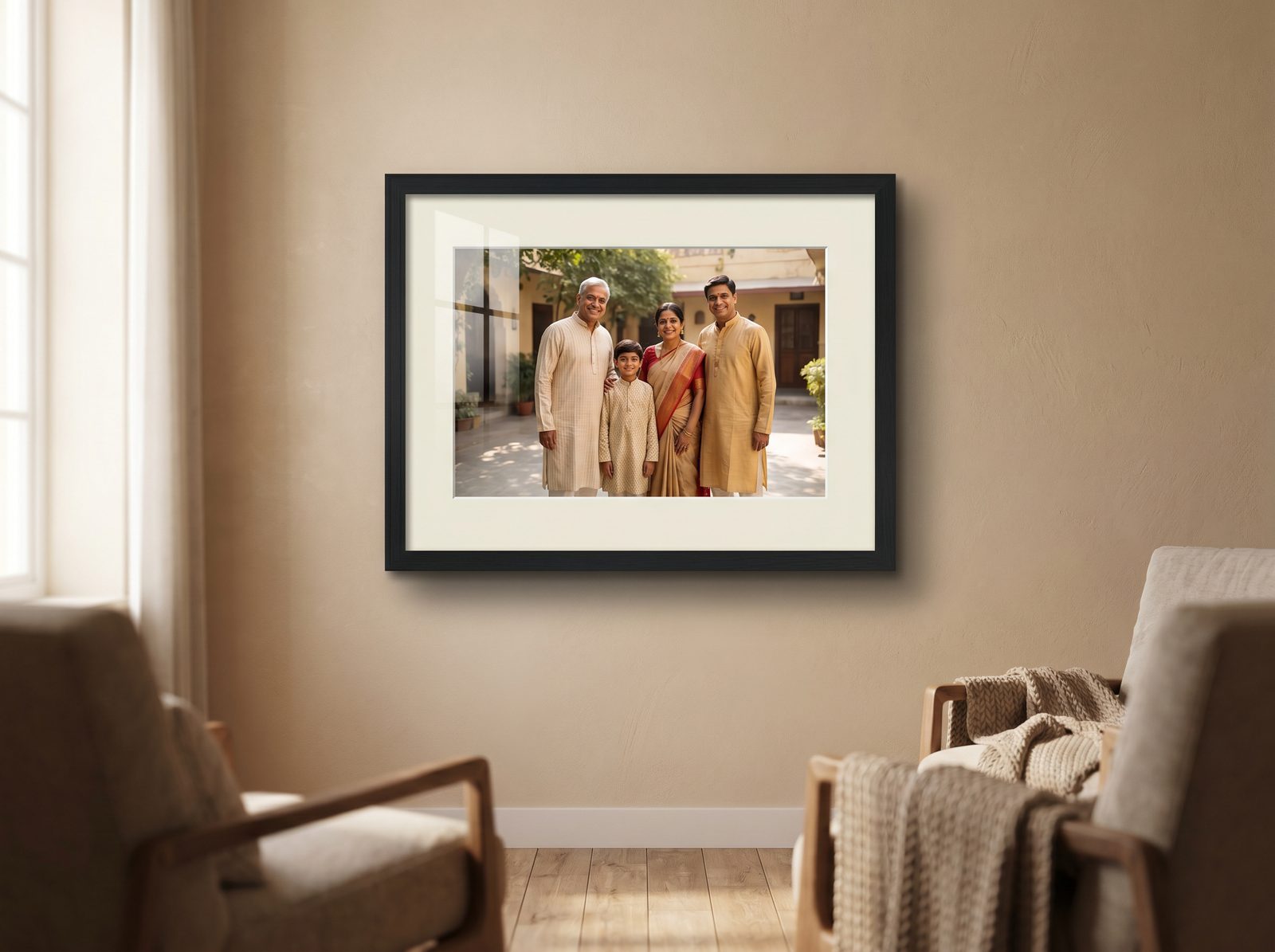 a custom photo frame made in-house